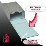 Moon Design Leather Tarot Card Holder - Grey