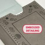 Moon Design Leather Tarot Card Holder - Grey