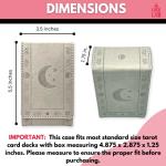 Moon Design Leather Tarot Card Holder - Grey