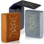 Leather Tarot Card Case Set - Sun & Moon Design