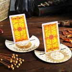 Wooden Tarot Card Stand Set with Moon Phase Design