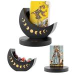 Wooden Tarot Deck Display Box with Stand and Holder