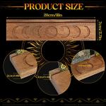 Wooden Tarot Card Holder with Moon Phase Design