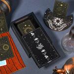 Wooden Tarot Card Case and Stand Holder Set