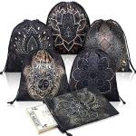 Set of 6 Velvet Tarot Card Storage Bags