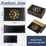 Moon Star Wooden Tarot Card Storage Box
