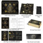 Elegant Gold Tarot Kit with Guide Book & Accessories