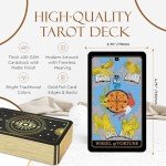Elegant Gold Tarot Kit with Guide Book & Accessories