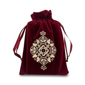 Red Velvet Mandala Tarot Bag & Dice Pouch