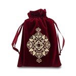 Red Velvet Mandala Tarot Bag & Dice Pouch