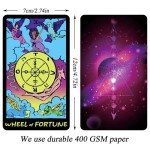 Colorful Neon Tarot Deck with Guidebook for Beginners