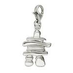 14k White Gold Inukshuk Charm for Jewelry