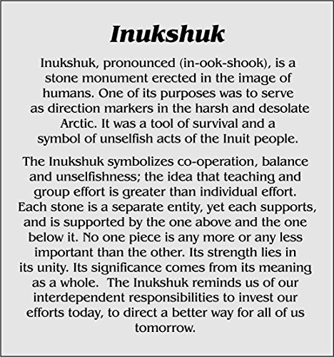 Frosted Glass Inukshuk Statue - 3.5
