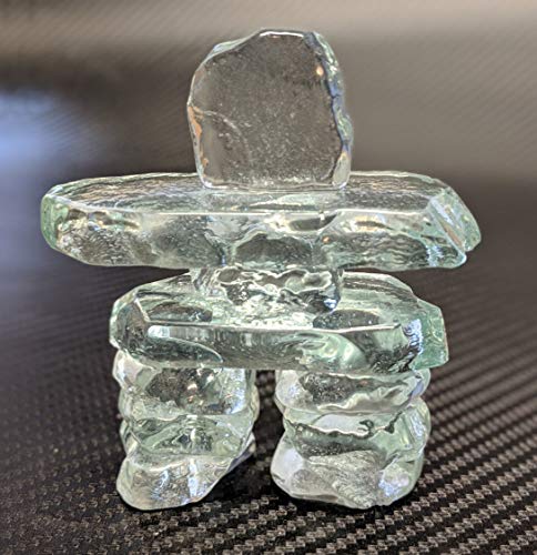 Clear Glass Inukshuk Statue 3.5