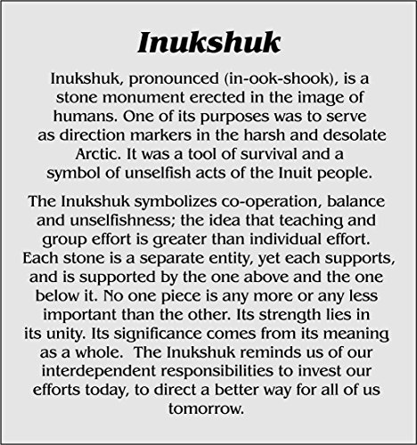 Clear Glass Inukshuk Statue - 2.5
