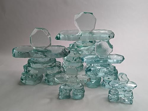 Clear Glass Inukshuk Statue - 2.5