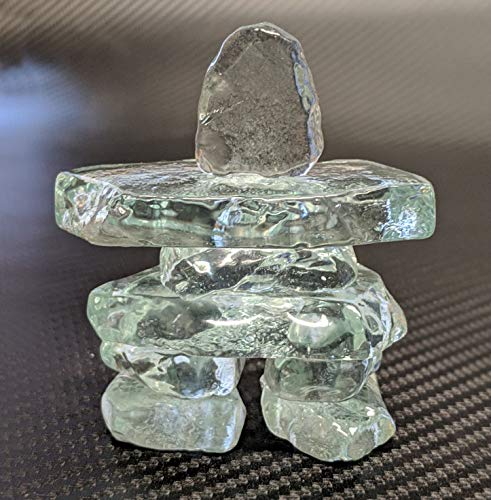 Clear Glass Inukshuk Statue - 2.5