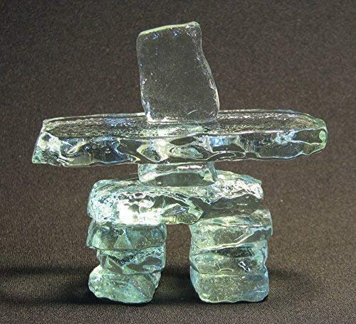 Clear Glass Inukshuk Statue - 4.5