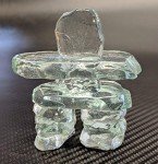 3.5" Clear Glass Inukshuk Statue