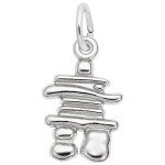 Inukshuk Charm in 14k White Gold