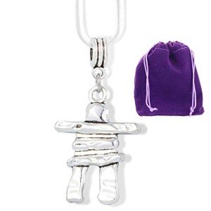 Inukshuk Bunny Pendant - Alaskan Adventure Necklace