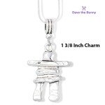 Inukshuk Bunny Pendant - Alaskan Adventure Necklace