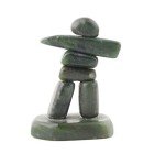 2-Inch Nephrite Jade Inukshuk Statue