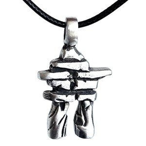 Inukshuk Pendant Necklace for Safe Travel Protection