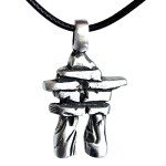 Inukshuk Pendant Necklace for Safe Travel Protection