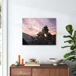 Acrylic Inukshuk Wall Art - Rocky Mountain Sunset
