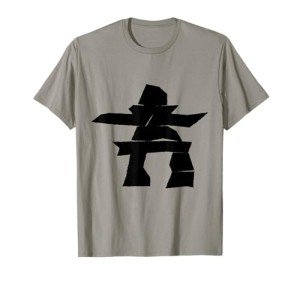 Black Inukshuk Silhouette Graphic Tee