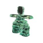 Handcrafted Glass Inukshuk Décor - 7.5" Height