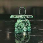 Handcrafted Glass Inukshuk Décor - 7.5" Height