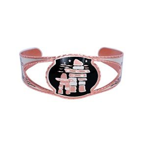 Handmade Copper Inukshuk Bracelets for Women