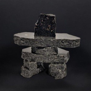 6" Granite Inukshuk Statue