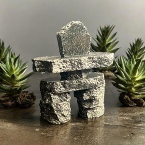 3.5" Granite Inukshuk Statue