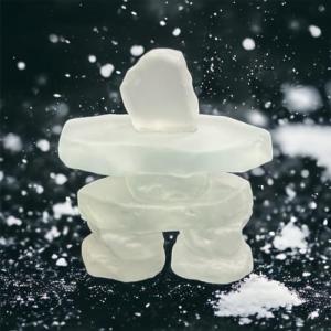 2.5" Inukshuk Statue in Frosted Glass