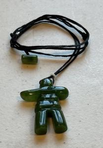 Northern Guardian Inukshuk Nephrite Jade Pendant