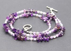 Lavender Quartz Inukshuk Pendant Necklace