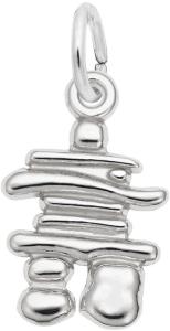 Sterling Silver Inukshuk Charm - Rembrandt Design