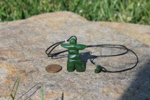 Jade Inukshuk Pendant Necklace on Cord