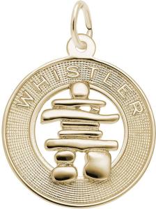 Gold-Plated Sterling Silver Inukshuk Ring Charm
