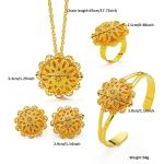 Ethiopian Gold Plated Inukshuk Statue Jewelry Set