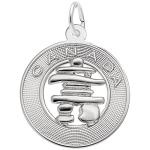Sterling Silver Canada Inukshuk Charm for Jewelry