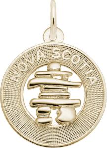 Gold-Plated Sterling Silver Inukshuk Charm