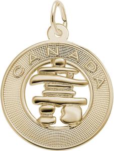 Gold Canada Inukshuk Ring Charm by Rembrandt