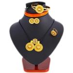 Ethiopian Gold Plated Inukshuk Statue Jewelry Set