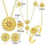 Gold Plated Inukshuk Statue Jewelry Set
