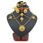 Gold Plated Inukshuk Statue Jewelry Set