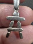 Sterling Silver Inukshuk Pendant Jewelry 2.3g